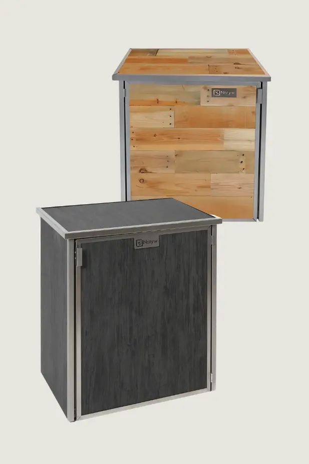 composteur contemporain gris foncé