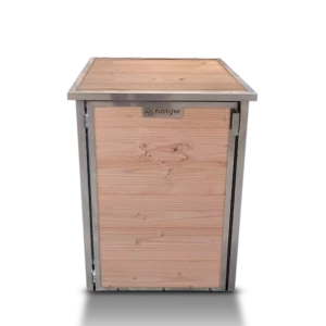 Composteur bois rouge traditionnel pour balcon