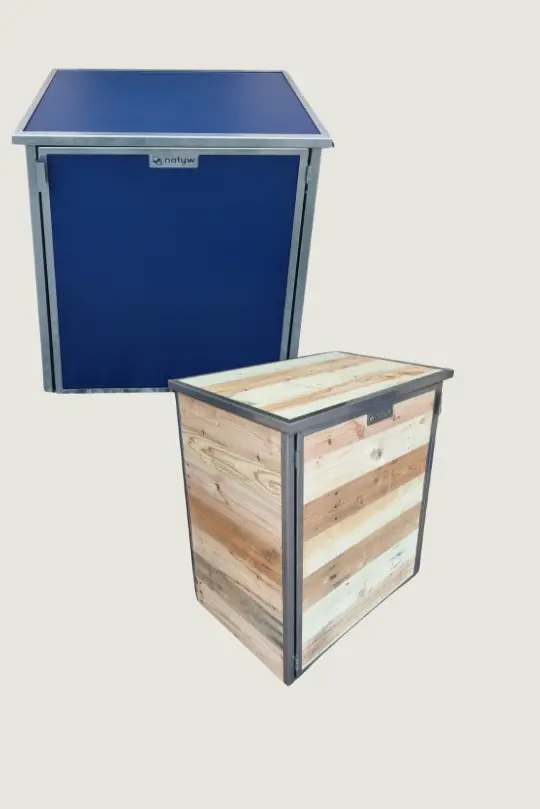 composteur contemporain gris foncé